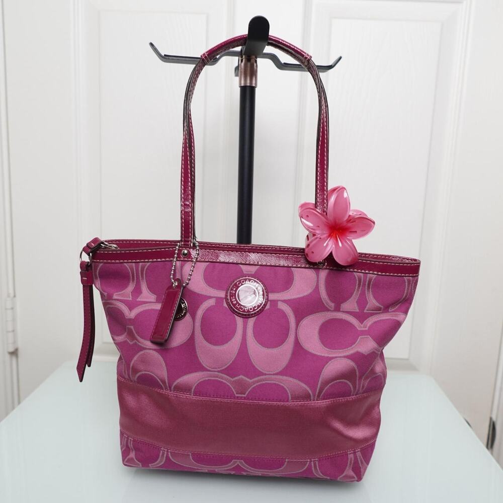 Coach Pink Signature Tote Bag Y2K